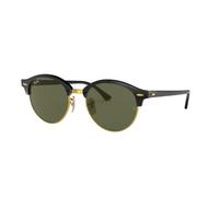 Ray-Ban CLUBROUND 0RB4246 901 Kunststoff Panto Schwarz/Goldfarben Sonnenbrille, Sunglasses Schwarz/Goldfarben Mittel