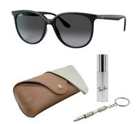 Ray-Ban RB4378 SONNENBRILLEN-SET | Exklusiv-Etui und Care-Kit | Polished Black/Grey Gradient