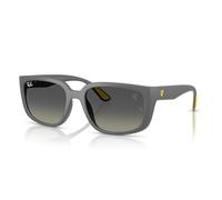 Ray-Ban Rb4443m Scuderia Ferrari Collection Quadratische Sonnenbrille, Mattgrau / Hellgrau mit Farbverlauf, 57 mm