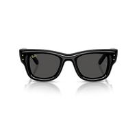 Ray-Ban Rb4940 Wayfarer Puffer Blacked Out Collection by A$ap Rocky Square Sonnenbrille, Schwarz/Ultra-Schwarz, 50 mm
