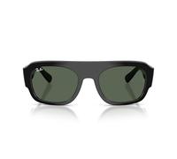 Ray-Ban Rechteckige Sonnenbrille Rb2218, Schwarz/Dunkelgrün, 55 mm