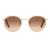 Ray-Ban ROUND METAL 0RB3447 9001A5 Metall Panto Silberfarben/Braun Sonnenbrille, Sunglasses