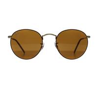 Ray - Ban Herren RB3447 ROUND METAL 927533 Gläser SONNENBRILLEN Metall Havanna Braun Rund Normal