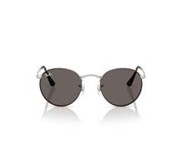 Ray-Ban Round Metal Matt Havana on matt Silver w/Dark Grey Gr.53