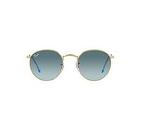 Ray-Ban Round Metal RB 3447 Herren-Sonnenbrille, Hellgrün, Gold/Grau Shaded Green 50/21/145
