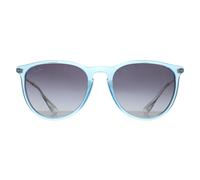 Ray-Ban Rund Damen Transparent Hellblau Grau Blau Gradient RB4171 Erika Einheitsgröße