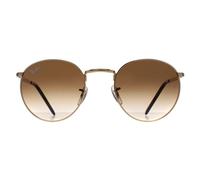 Ray-Ban Rund Unisex Gold Braun Farbverlauf RB3637 Neu Rund Einheitsgröße