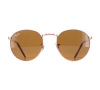 Ray-Ban NEW ROUND 0RB3637 920233 Metall Panto Pink Gold/Pink Gold Sonnenbrille, Sunglasses Pink Gold/Pink Gold Mittel