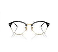 Ray-Ban Runde Sonnenbrille Rb4429, Schwarz auf Gold, transparenter Übergang zu Grau, 55 mm
