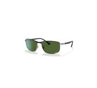 Ray-Ban Sonnenbrille - RB3671CH - 9144P1 - 60mm - Schwarz, Silber, Rechteck, polarisiert, polarized