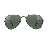 Ray-Ban Sonnenbrille Aviator 3025 Schwarz Grün Polarisiert 002/58 62mm Einheitsgröße