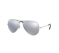 Ray-Ban Sonnenbrille 0RB3025 019/W3 – polarisiert Metall Pilot – Silberfarben – Herren Mittel