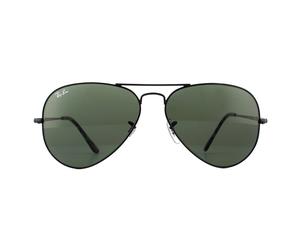 Ray-Ban Sonnenbrille Aviator Metall II RB3689 914831 Schwarz Grün Einheitsgröße