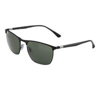 Ray-Ban RB3686 186/31 Sonnenbrille in matte black on black 57/19