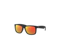 Ray-Ban Herren Sonnenbrille - JUSTIN - RB4165 - 622/6Q - 55mm - Schwarz, Rechteck, verspiegelt, mirrored