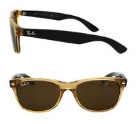 Ray-Ban Sonnenbrille New Wayfarer 2132 945/57 Honig Kristall Braun Polarisiert 55mm Einheitsgröße