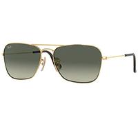 Ray-Ban CARAVAN 0RB3136 181/71 Metall Rechteckig Goldfarben/Goldfarben Sonnenbrille, Sunglasses Goldfarben/Goldfarben Mittel
