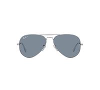 Ray-Ban Sonnenbrille RB3025 AVIATOR LARGE METAL 003/02 Unisex Farbe Silber Glas Blau Größe 55 mm