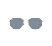 Ray-Ban Sonnenbrille RB3548N HEXAGONAL 003/02 Unisex Farbe Silber Glas Blau Größe 51 mm
