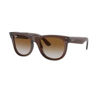 Ray-Ban Sonnenbrille Wayfarer Reverse Square Rbr0502s, Transparent/Hellbraun schattiert, 53 mm