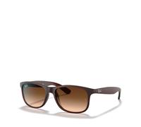 Ray-Ban Andy 0RB4202 607313 Kunststoff Rechteckig Braun/Braun Sonnenbrille, Sunglasses Braun/Braun Mittel