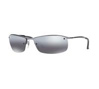 Ray-Ban RB3183P 004/82 polarisiert Metall Rechteckig Silberfarben/Silberfarben Sonnenbrille, Sunglasses Silberfarben/Silberfarben Extra Groß
