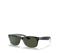 Ray-Ban New Wayfarer RB2132 6052 Kunststoff Eckig Schwarz/Transparent Sonnenbrille, Sunglasses Schwarz/Transparent Mittel
