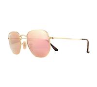Ray-Ban Square Unisex Gold Kupfer Flash Spiegel RB3548N Sechseckig Einheitsgröße