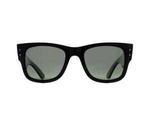 Ray-Ban Square Unisex Poliert Schwarz Grün Polarisiert RB0840S Mega Wayfarer Einheitsgröße