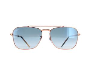 Ray-Ban Square Unisex Rose Gold Blau Gradient RB3636 New Caravan Einheitsgröße