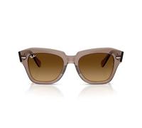 Ray-Ban State Street Lesebrille, Unisex, für Erwachsene, Hellbraun transparent / Braun mit Farbverlauf, 49 mm