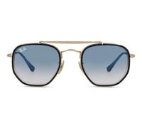 Ray-Ban The Marshal Ii 0RB3648M 91673F Metall Hexagonal Goldfarben/Schwarz Sonnenbrille, Sunglasses