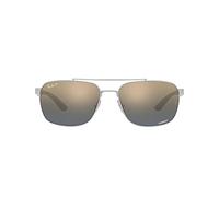 Ray Ban - RB3701 Polished Silver Chromance Blue Gold Polar - 59 - Sonnenbrille Bleu 59