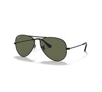 Ray-Ban AVIATOR 0RB3025 002/58 polarisiert Metall Pilot Schwarz/Schwarz Sonnenbrille, Sunglasses Schwarz/Schwarz Klein