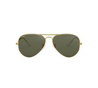 Ray-Ban Unisex Aviator Sonnenbrille, Gold (Gestell: Gold, Gläser: Polarized Grün Klassisch 001/58), X-Large (Herstellergröße: 62)