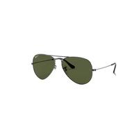 Ray-Ban Unisex Aviator Sonnenbrille, Grau (Gestell: Grau, Gläserfarbe: Grau Grün), L EU