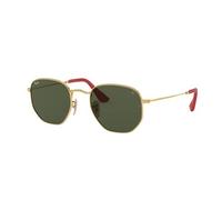 Ray-Ban Unisex-Erwachsene 0RB3548NM F00831 51 Sonnenbrille, Gold (Gold/Green)