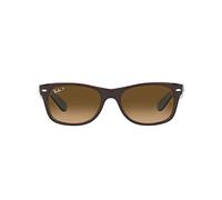 Ray-Ban Unisex-Erwachsene Rb2132 Sonnenbrille, Mattbraun auf transparentem Braun/Farbverlaufsbraun polarisiert