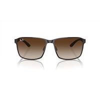 Ray-Ban Unisex-Erwachsene Rb3721 Sonnenbrille, Braun auf Gunmetal/Brauner Farbverlauf, Dunkelbraun