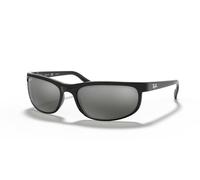 Ray-Ban Unisex Predator 2 Sonnenbrille, Schwarz (Gestell: Schwarz, Gläser: Polarized Grau Verspiegelt 601/W1), X-Large (Herstellergröße: 62)