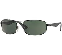 Ray-Ban Unisex Rb 3527 Sonnenbrille, Schwarz (Gestell: schwarz Glas: grau grün 006/71), X-Large (Herstellergröße: 61)