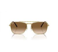 Ray-Ban Unisex Rb3636 New Caravan Sonnenbrille, Goldfarben/Transparenter Farbverlauf, Braun