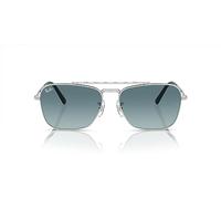 Ray-Ban Unisex Rb3636 New Caravan Sonnenbrille, Silber/Blau, Farbverlauf, Grau