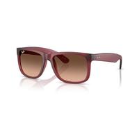 Ray-Ban Unisex Rb4165 Justin Sonnenbrille, Gummi Violett/Braun Farbverlauf, 54 mm