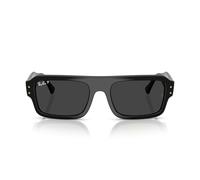 Ray-Ban Unisex Rb4454 Lukas zeitgenössisch, Schwarz/polarisiertes Schwarz, 56 mm