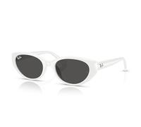 Ray-Ban Unisex Rb4457d Sonnenbrille, Weiß/Dunkelgrau, 55 mm
