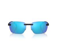 Ray-Ban Unisex Rb4470ch Chromance Liteforce randlose Sonnenbrille, Sandschwarz - Polargrün, 62 mm