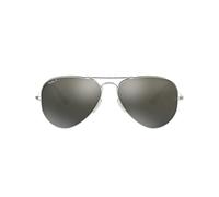 Ray Ban Unisex Sonnenbrille Aviator Classic, Gr. Large (Herstellergröße: 58), Silber (Gestell: Silber, Gläser: Polarized Hellgrau Klassisch 003/59)