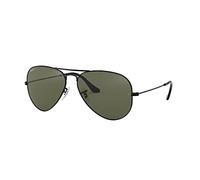 Ray-Ban AVIATOR 0RB3025 002/58 polarisiert Metall Pilot Schwarz/Schwarz Sonnenbrille, Sunglasses Schwarz/Schwarz Klein