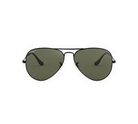 Ray-Ban AVIATOR 0RB3025 002/58 polarisiert Metall Pilot Schwarz/Schwarz Sonnenbrille, Sunglasses Schwarz/Schwarz Mittel